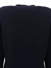 1995 羊绒 CC Mark 纽扣开衫,海军蓝