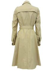 Logo Button Trench Coat Light Beige