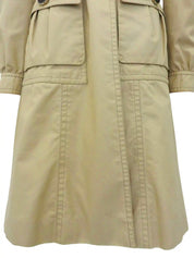 Logo Button Trench Coat Light Beige