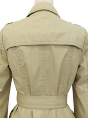 Logo Button Trench Coat Light Beige