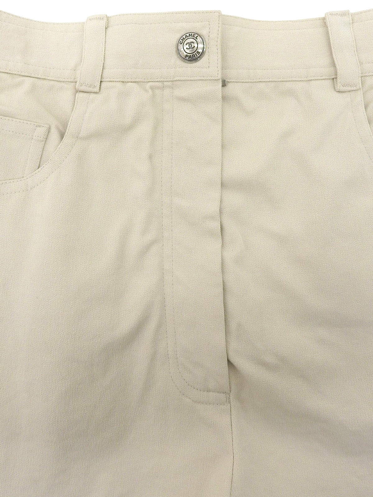 1997 CC Mark Stitch 系带短裤 浅米色