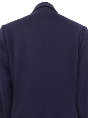 Navy Cashmere Logo Button Jacket