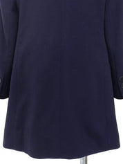Navy Cashmere Logo Button Jacket