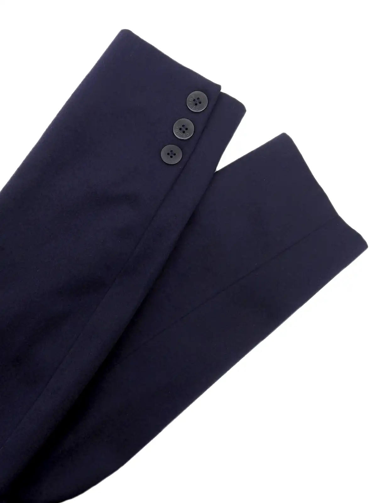 Navy Cashmere Logo Button Jacket