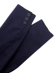 Navy Cashmere Logo Button Jacket