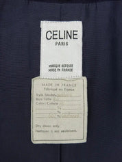 Navy Cashmere Logo Button Jacket
