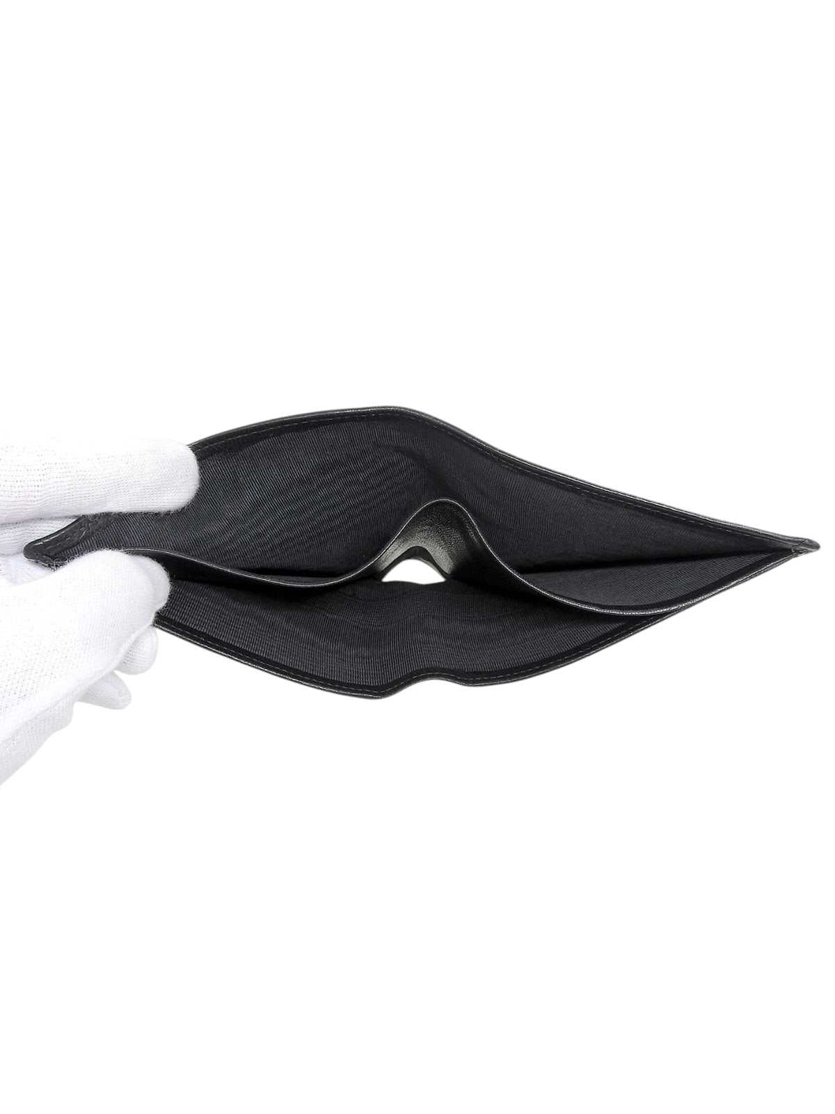2007 Bicolor Stitch Compact Wallet, Black