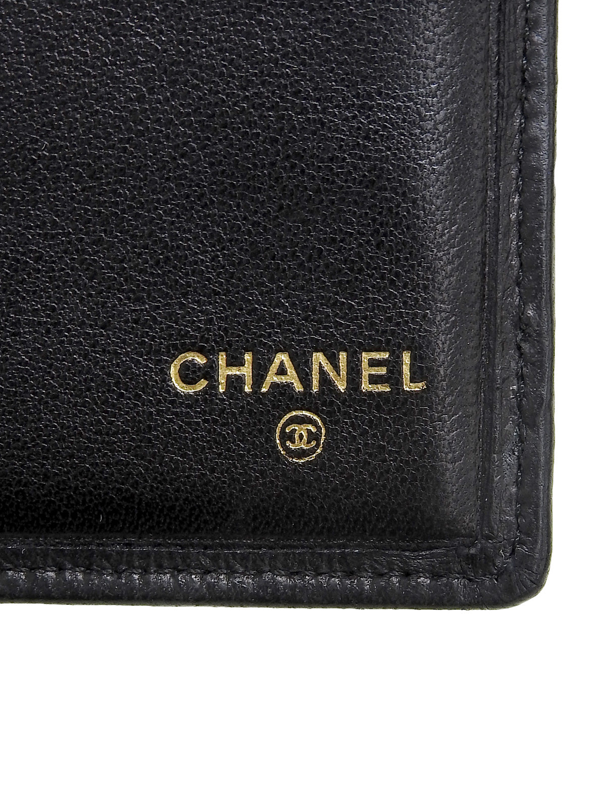 2007 Bicolor Stitch Compact Wallet, Black