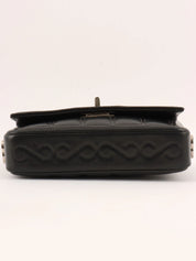 Circa 2000 Chocolate Bar 2.55 Rhinestone CC Mark Mini Chain Bag Black
