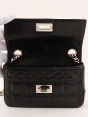 Circa 2000 Chocolate Bar 2.55 Rhinestone CC Mark Mini Chain Bag Black
