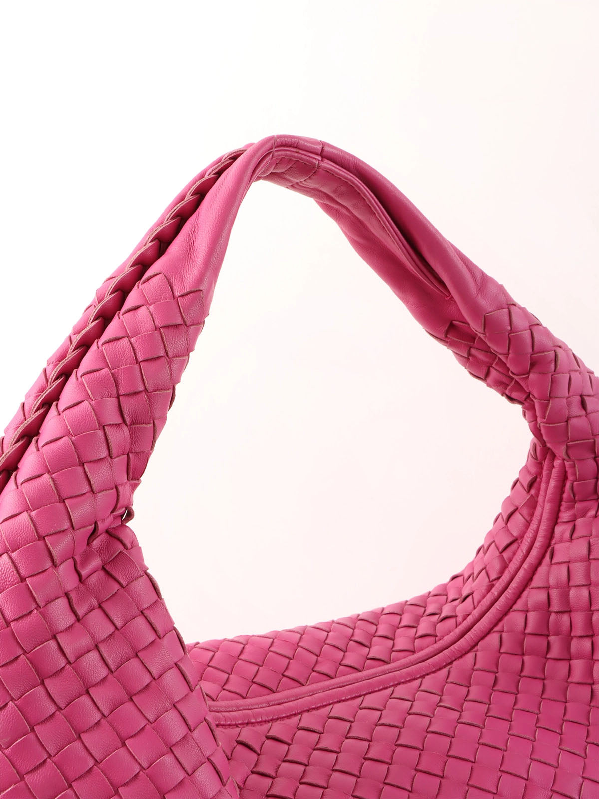 Pink Intrecciato Hobo Bag