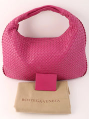 Pink Intrecciato Hobo Bag