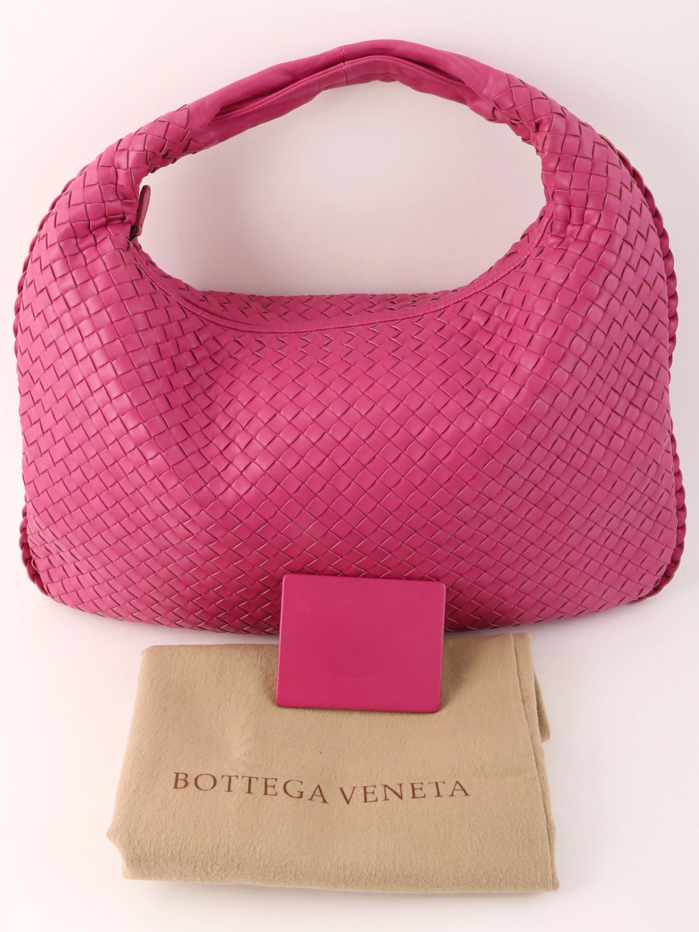Pink Intrecciato Hobo Bag