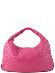 Pink Intrecciato Hobo Bag