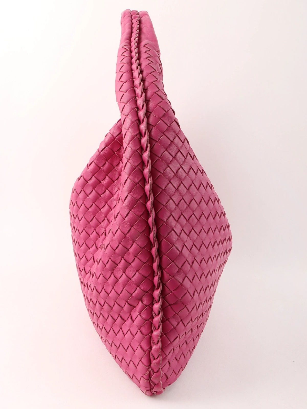 Pink Intrecciato Hobo Bag