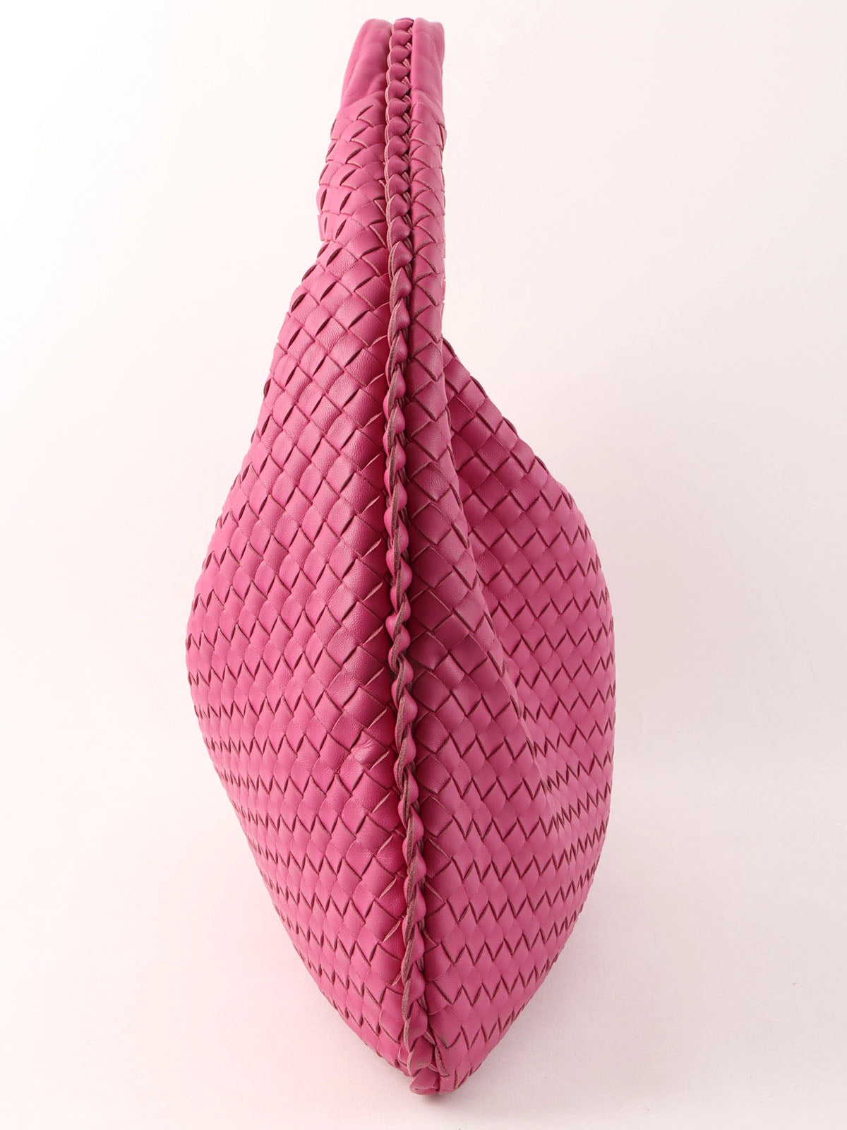 Pink Intrecciato Hobo Bag