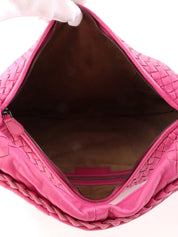 Pink Intrecciato Hobo Bag