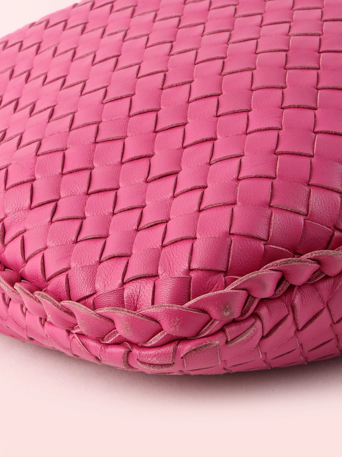 Pink Intrecciato Hobo Bag