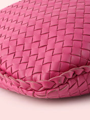 Pink Intrecciato Hobo Bag