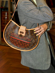 2006 Monogram Canvas Perforated Demilune Brown/Orange
