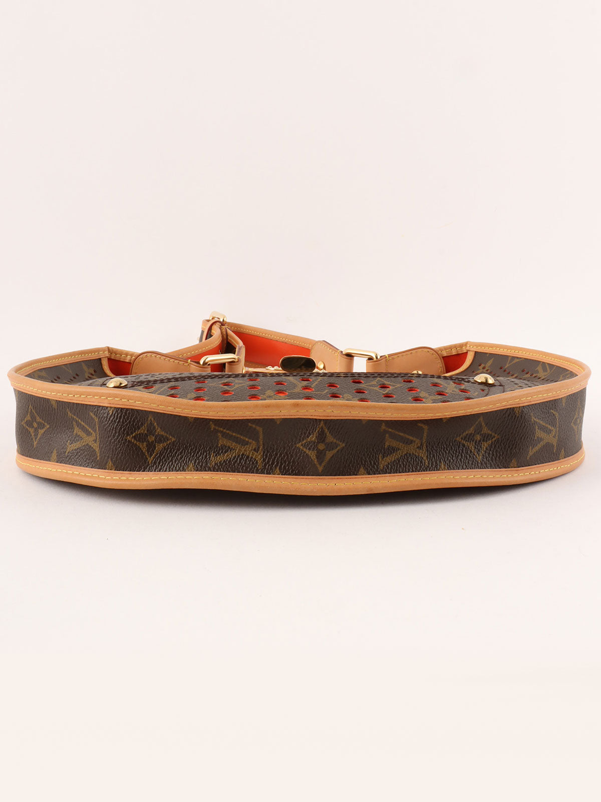 2006 Monogram Canvas Perforated Demilune Brown/Orange