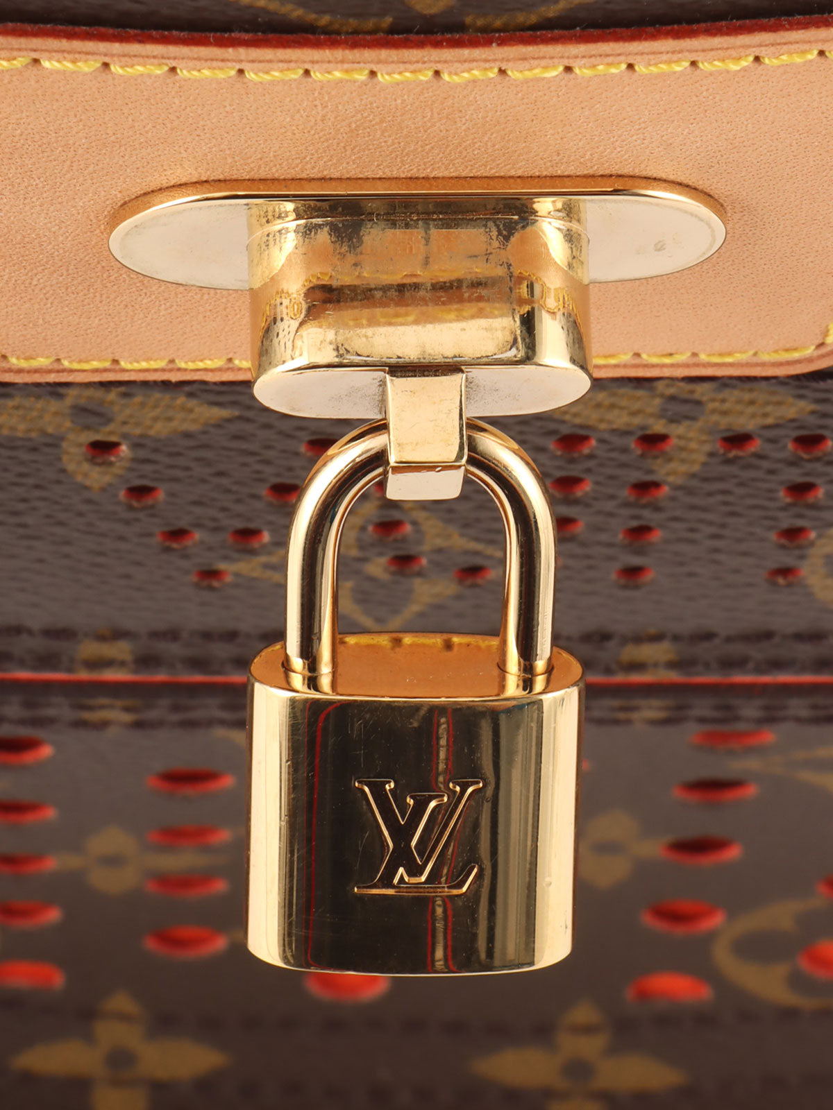 2006 Monogram Canvas Perforated Demilune Brown/Orange