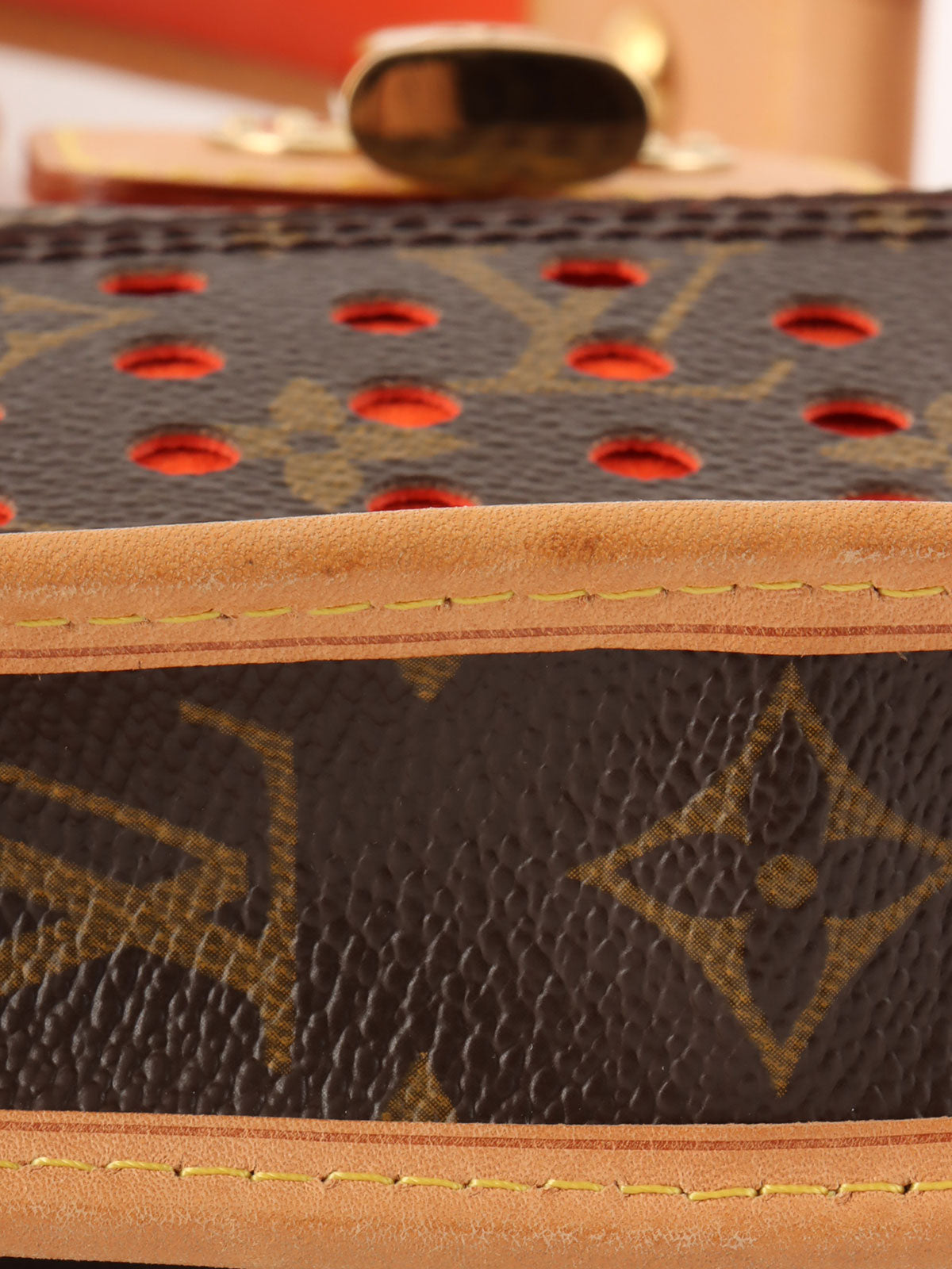 2006 Monogram Canvas Perforated Demilune Brown/Orange