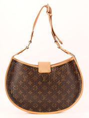 2006 Monogram Canvas Perforated Demilune Brown/Orange