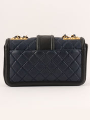 2014 Bicolor CC Mark Chain Shoulder Bag Navy/Black