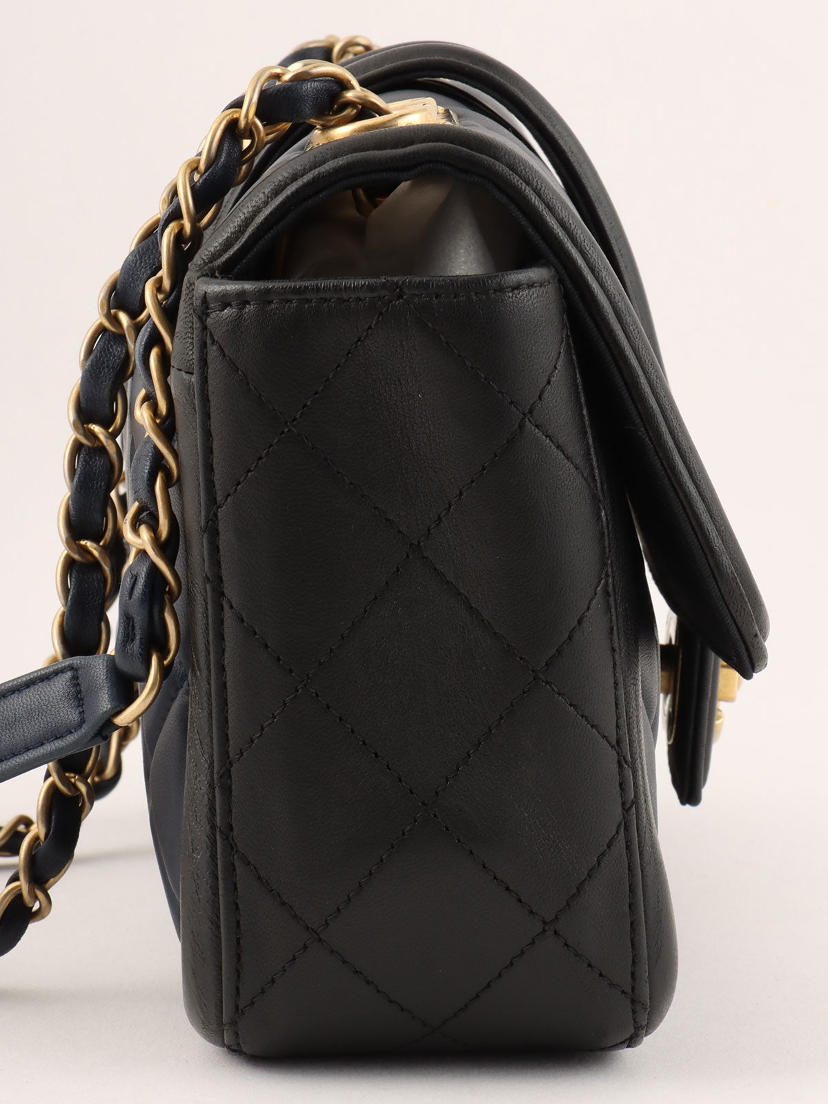 2014 Bicolor CC Mark Chain Shoulder Bag Navy/Black