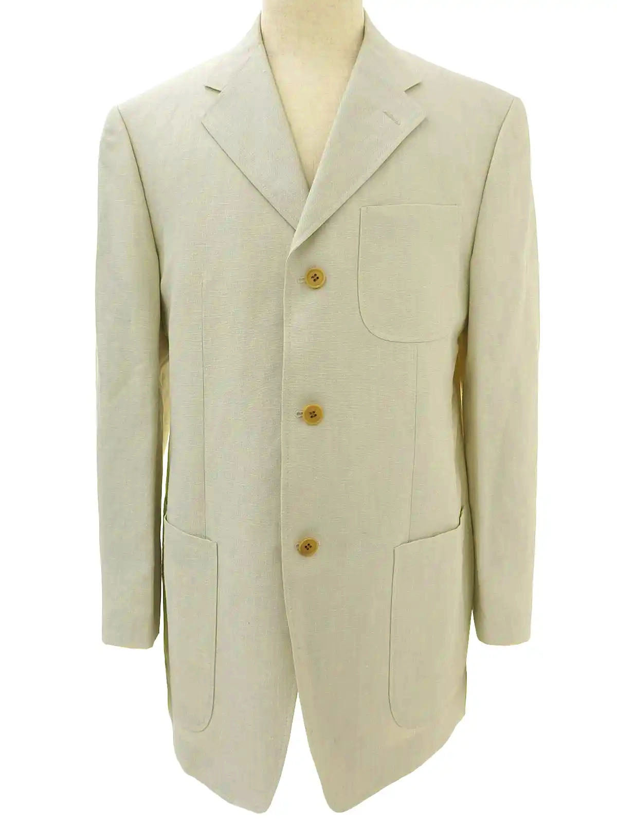 リネンロゴボタンジャケット アイボリー