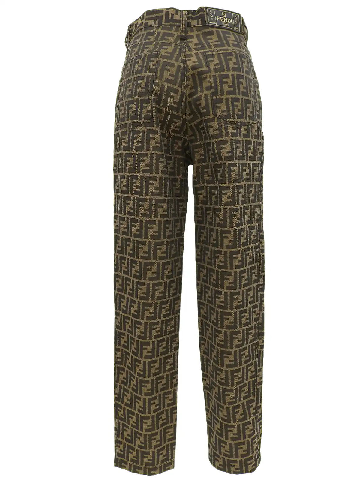 FF Zucca Pattern Pants Brown