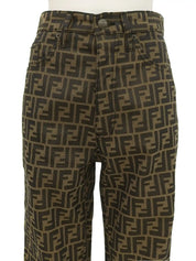 FF Zucca Pattern Pants Brown