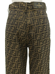 FF Zucca Pattern Pants Brown