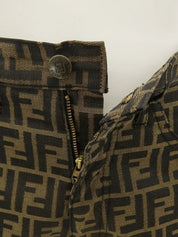 FF Zucca Pattern Pants Brown