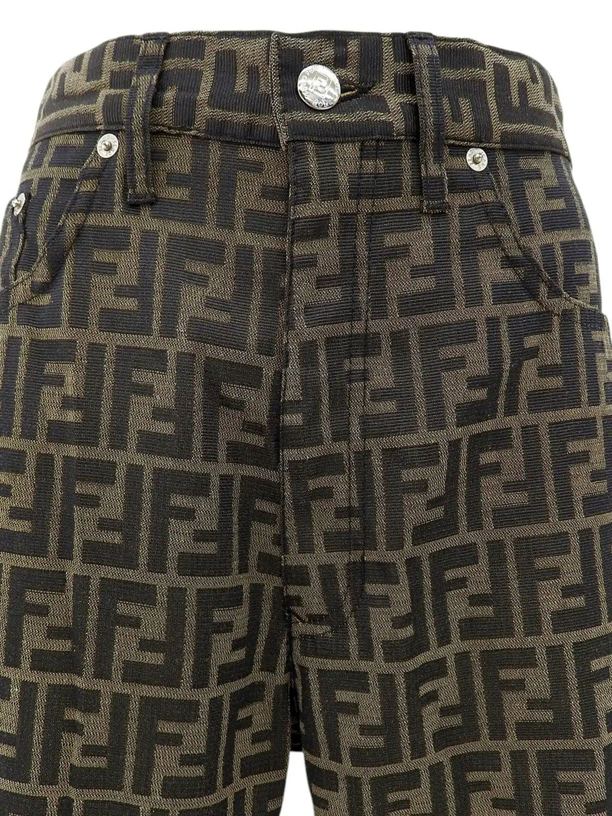 FF Zucca Pattern Pants Brown
