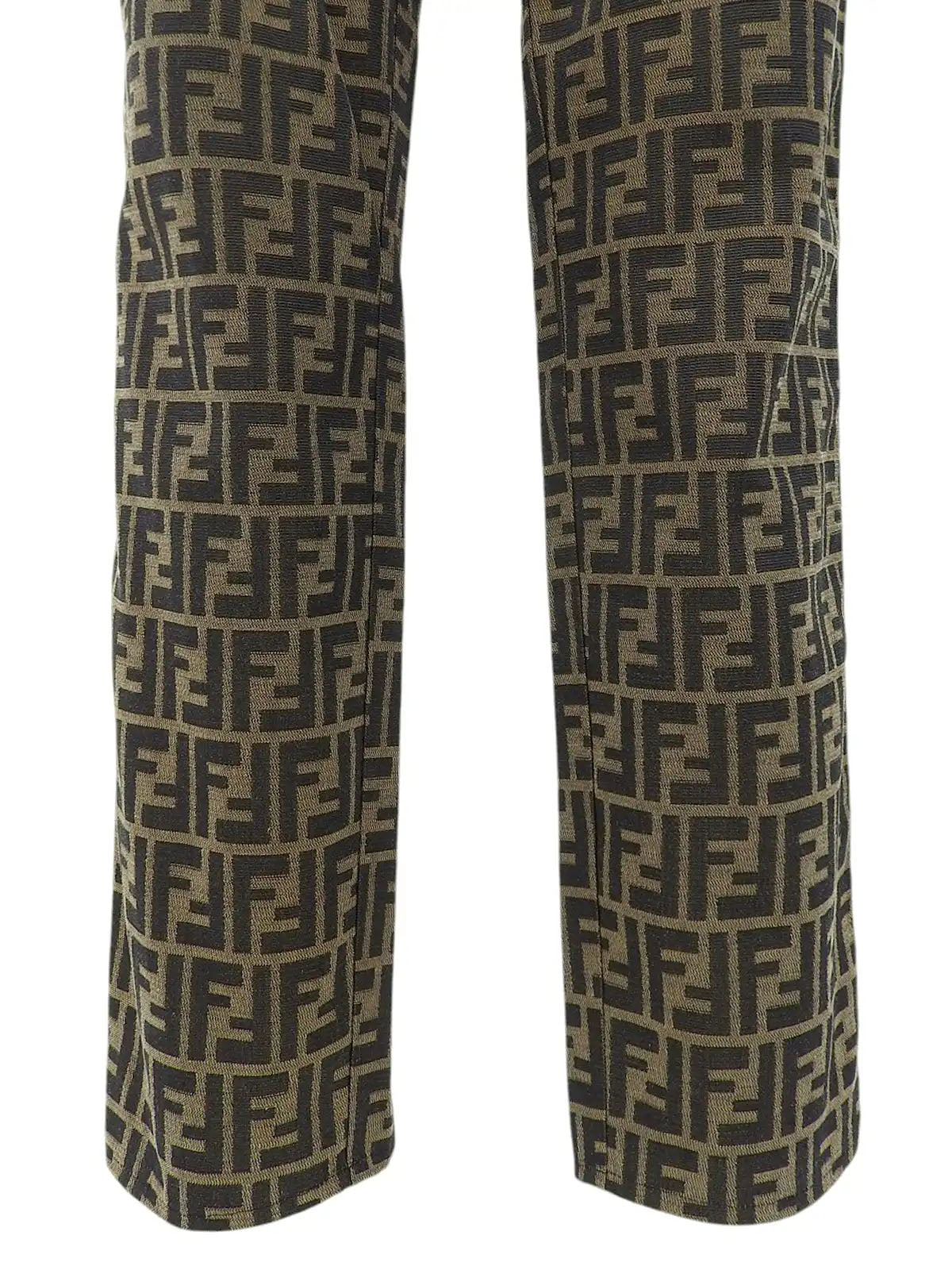 FF Zucca Pattern Pants Brown