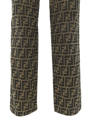 FF Zucca Pattern Pants Brown