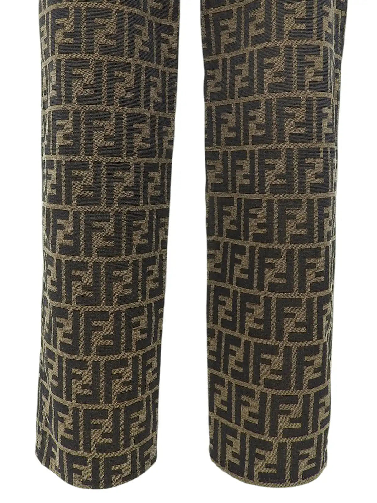 FF Zucca Pattern Pants Brown