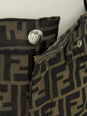 FF Zucca Pattern Pants Brown