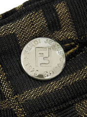 FF Zucca Pattern Pants Brown