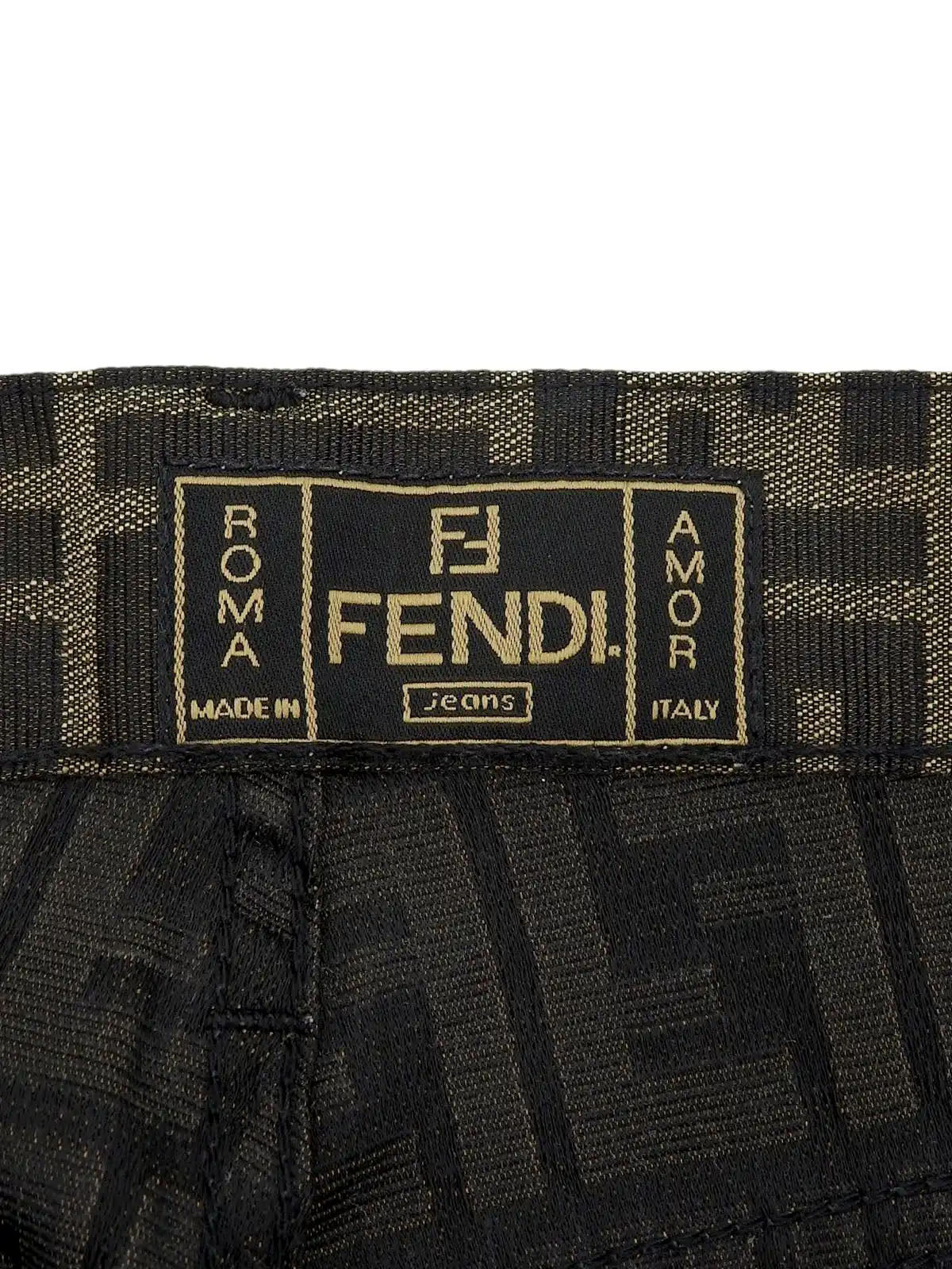 FF Zucca Pattern Pants Brown