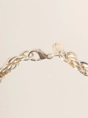 14K925 银/金扭链手链