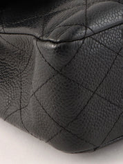 2009 Caviar Skin 经典翻盖链条包 25厘米 黑色