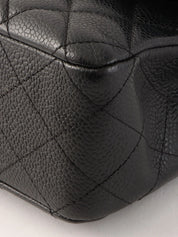 2009 Caviar Skin 经典翻盖链条包 25厘米 黑色