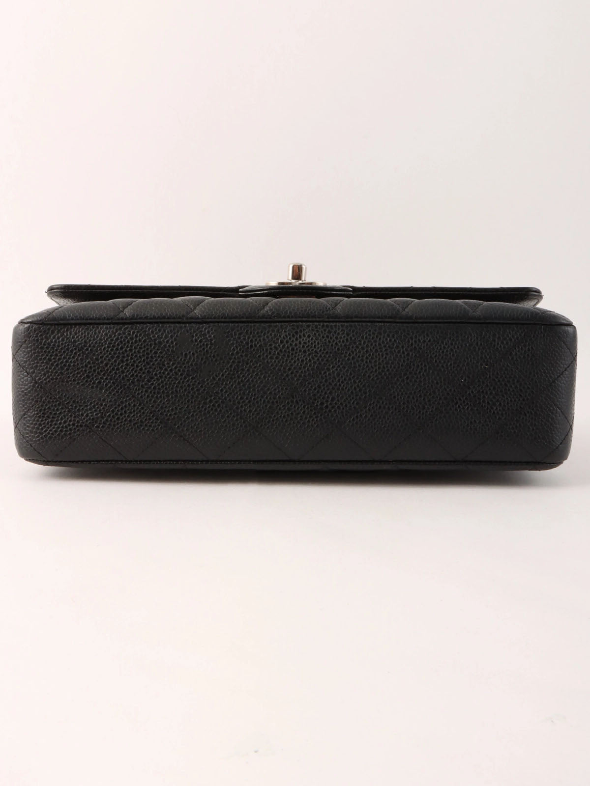 2009 Caviar Skin 经典翻盖链条包 25厘米 黑色