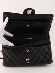 2009 Caviar Skin 经典翻盖链条包 25厘米 黑色