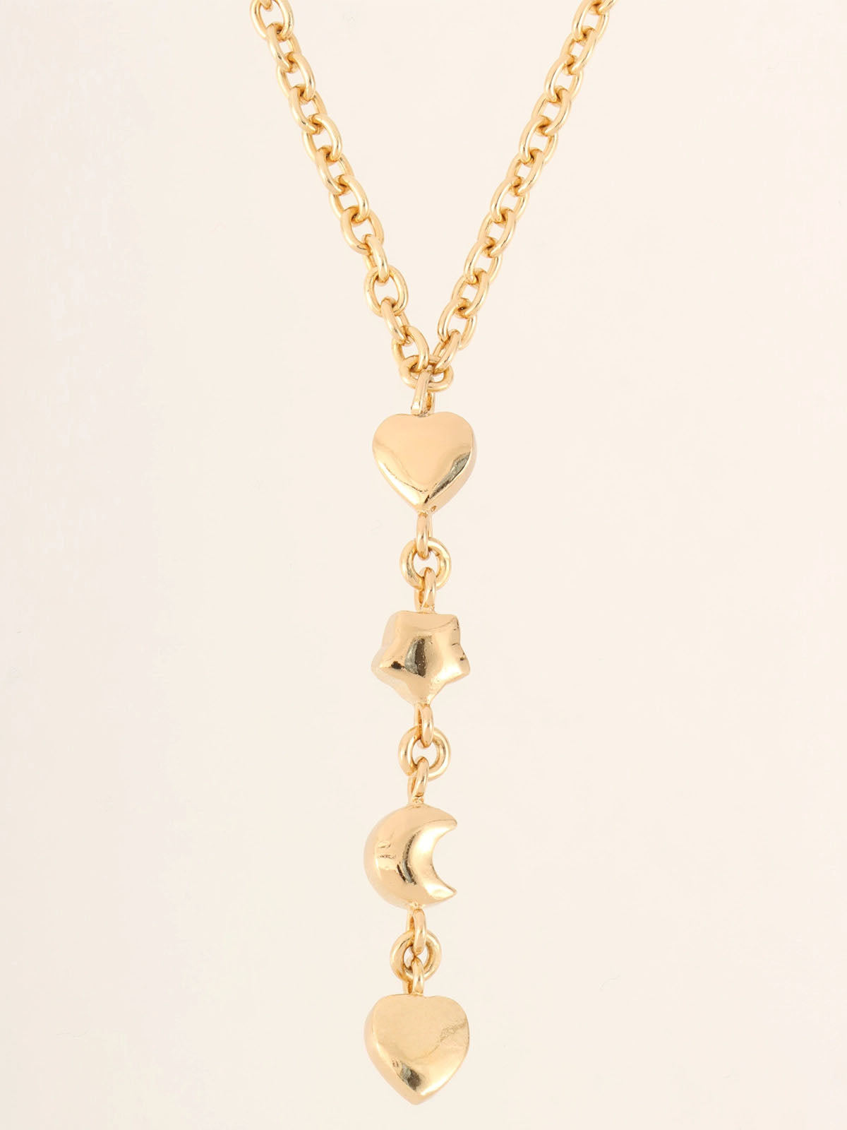 Pearl Rhinestone Multi-Motif Necklace in Gold/White