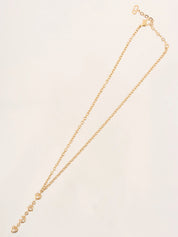 Pearl Rhinestone Multi-Motif Necklace in Gold/White