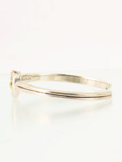 18K925 Heart Ribbon Motif Bangle Silver/Gold